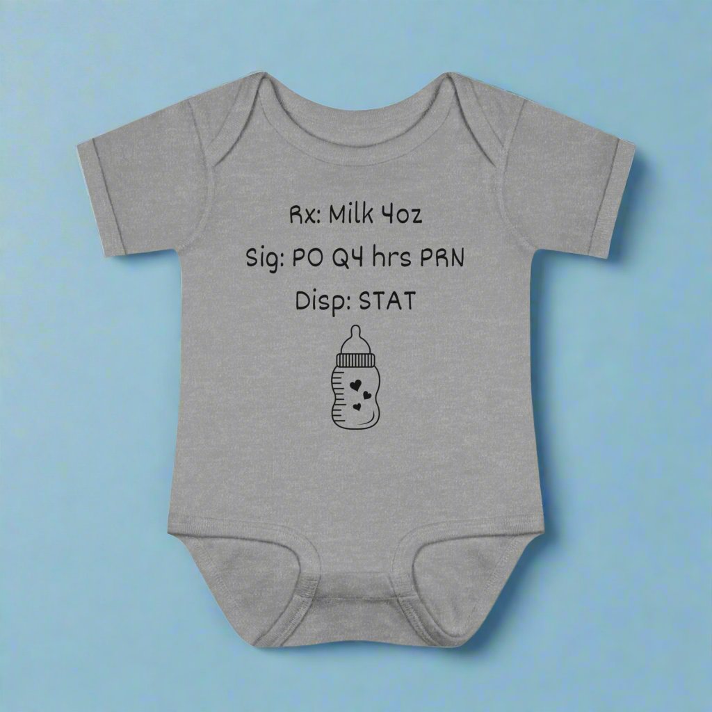 Pharmacist baby gift, Baby milk Rx bodysuit, medical baby gift, doctor baby shower, pharm tech baby, healthcare baby shower, baby gift for coworker.