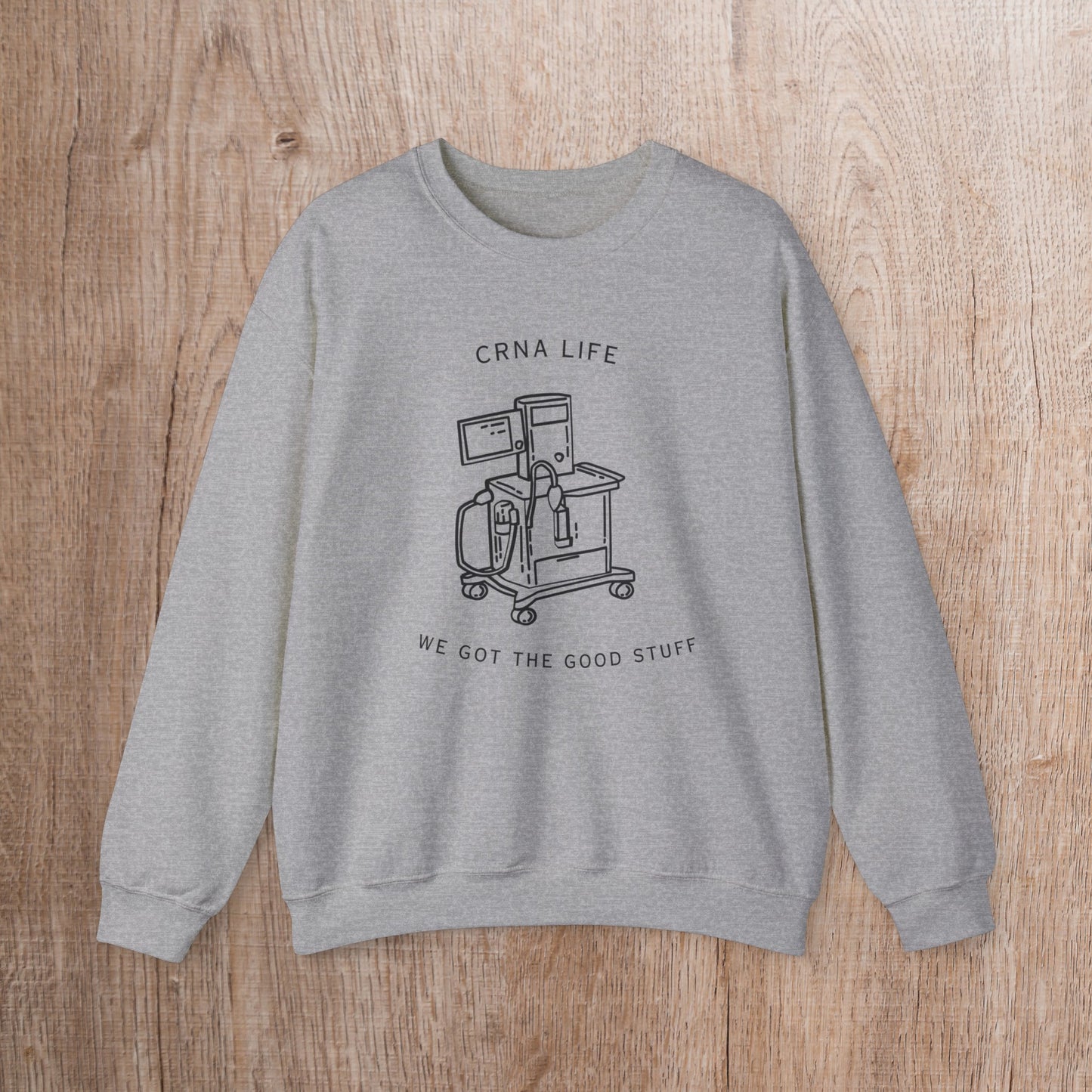 CRNA sweatshirt, cute nurse anesthesia gift idea, anesthesiology sweater, new grad nurse anesthetist student, the good stuff