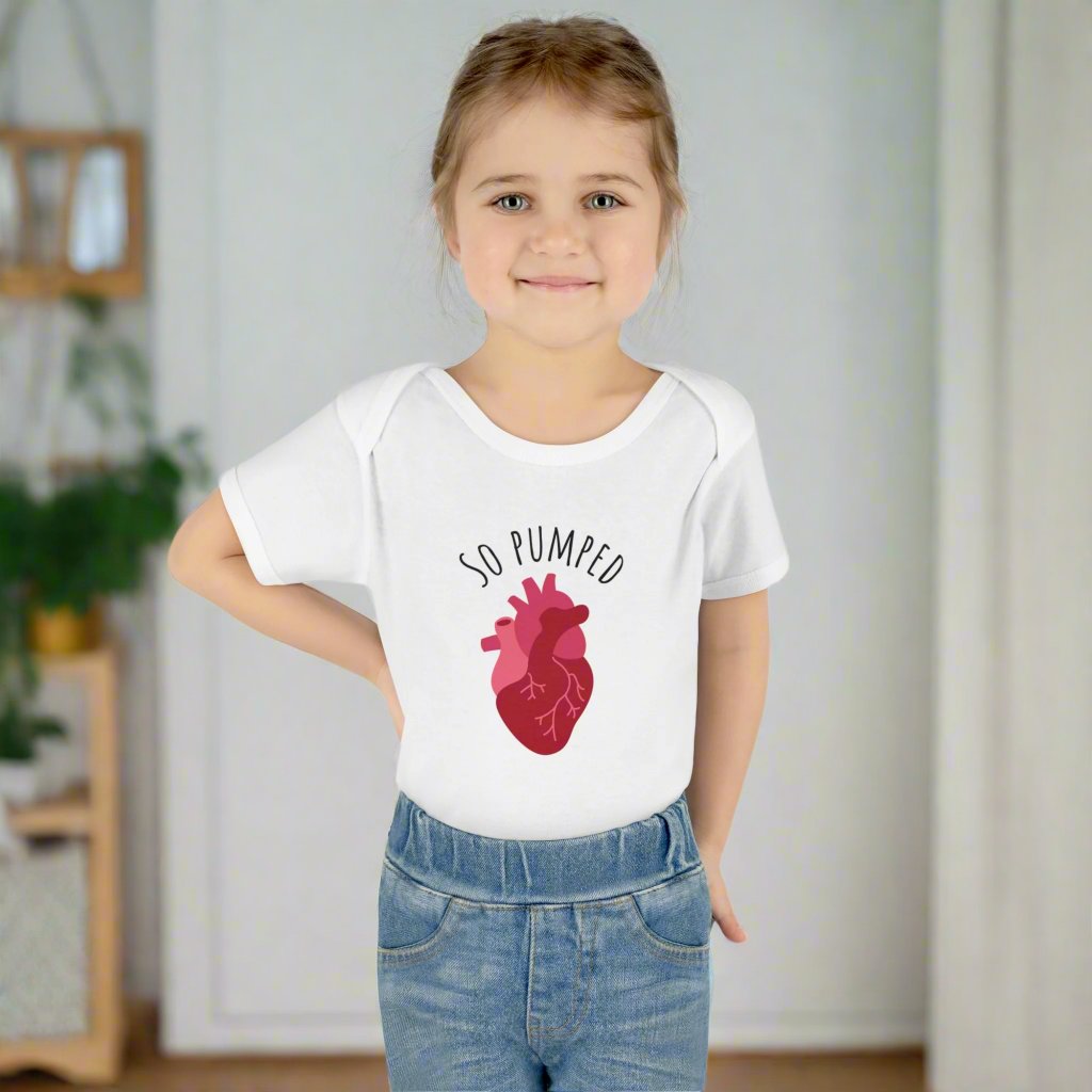 So pumped cardiology baby one piece, medical baby gift, heart doctor baby shower, healthcare baby shower, baby gift for cardiologist, cardiac nurse baby shower