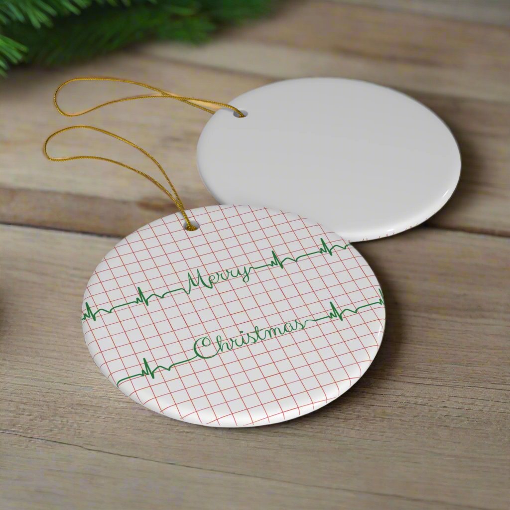 EKG Cardiology Christmas ornament, Nurse xmas gift, cardiologist doctor holiday gift, medical humor, heart surgery, Cardiac coworker gift, nurse Xmas ornament exchange
