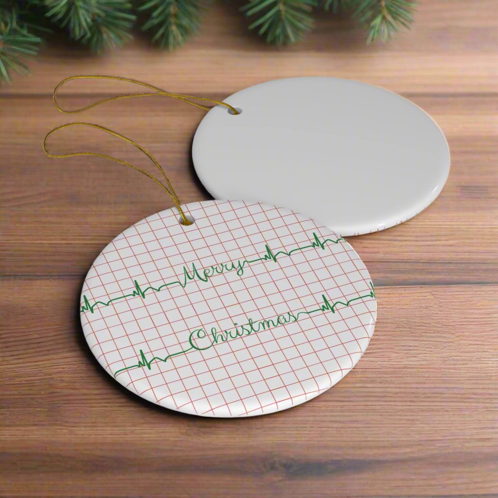 EKG Cardiology Christmas ornament, Nurse xmas gift, cardiologist doctor holiday gift, medical humor, heart surgery, Cardiac coworker gift, nurse Xmas ornament exchange