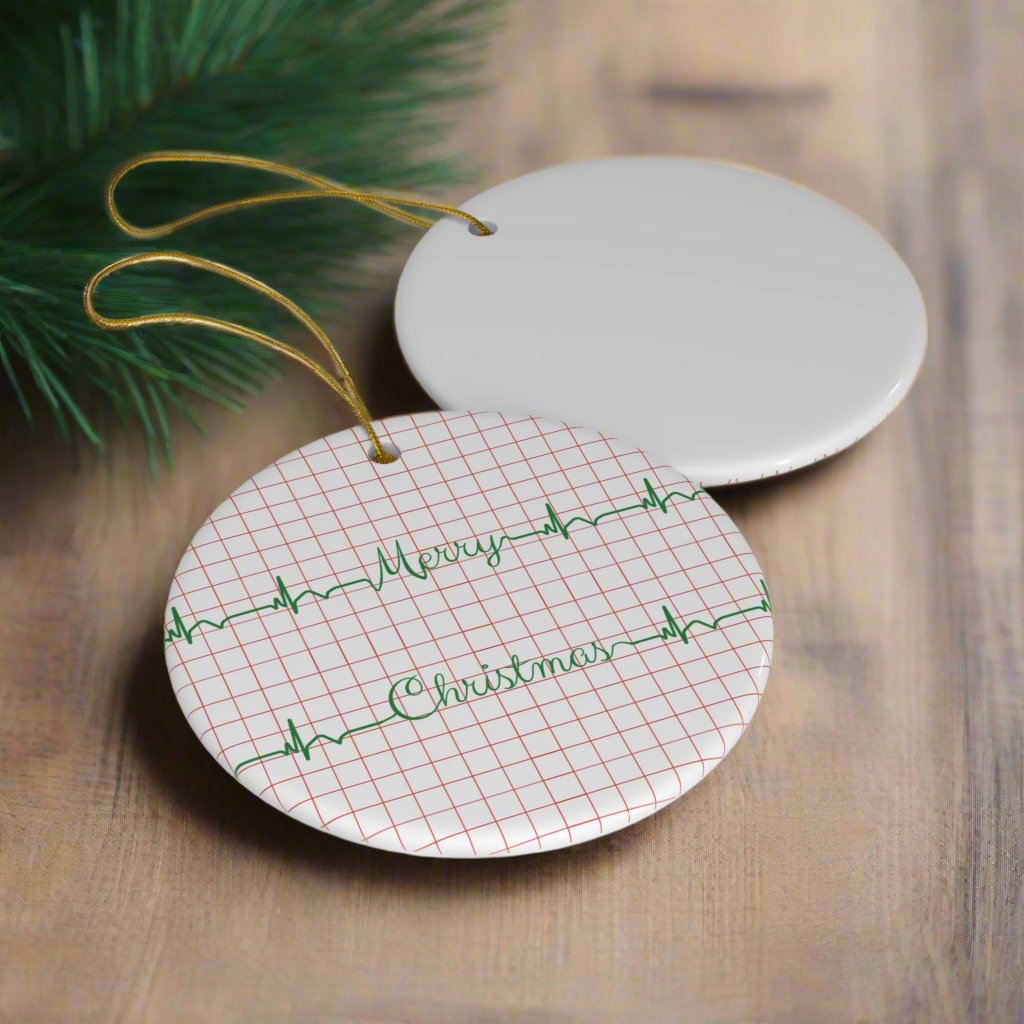 EKG Cardiology Christmas ornament, Nurse xmas gift, cardiologist doctor holiday gift, medical humor, heart surgery, Cardiac coworker gift, nurse Xmas ornament exchange