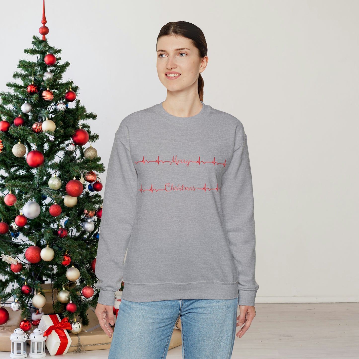 Minimalist Medical holiday sweater, EKG, cardiology Christmas, doctor xmas sweater, cardiac nurse holiday, holiday party, cardiologist holiday gift