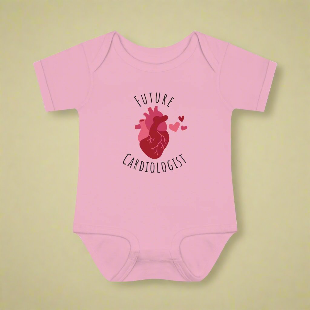 Future cardiologist baby one piece, medical baby gift, heart doctor baby shower, healthcare baby shower, baby gift for cardiology, cardiac nurse baby shower