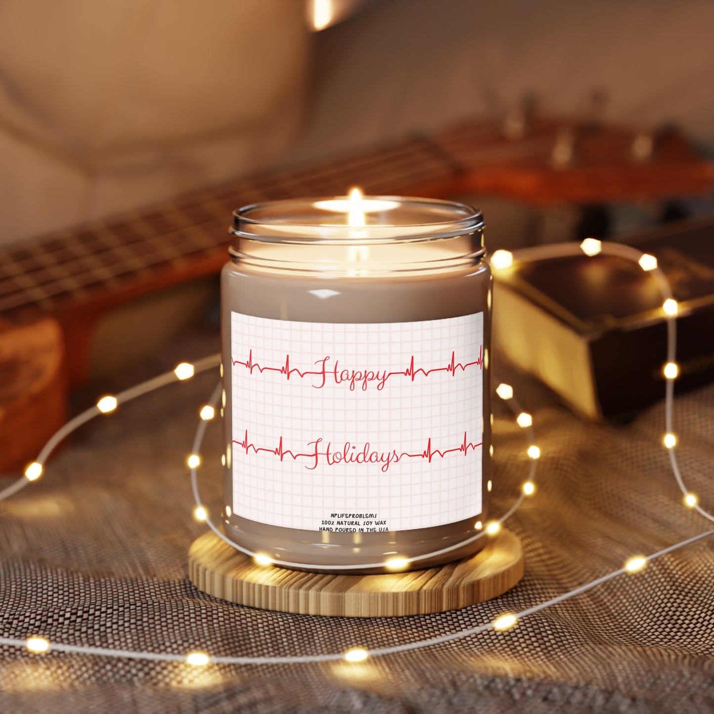 Nurse healthcare holiday candle, Nurse holiday gift, surgeon, EKG, Cardiology, Cardiologist, Cardiac surgery holiday gift, Nurse holiday puns