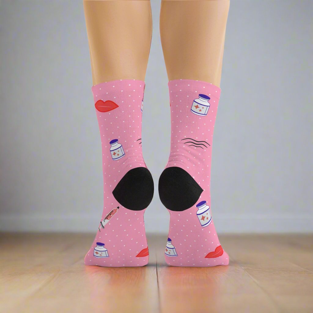 Med spa socks, aesthetic injector gift idea, botox injector, lip filler gift, plastic surgery doctor, nurse injector, beauty nurse, medical socks