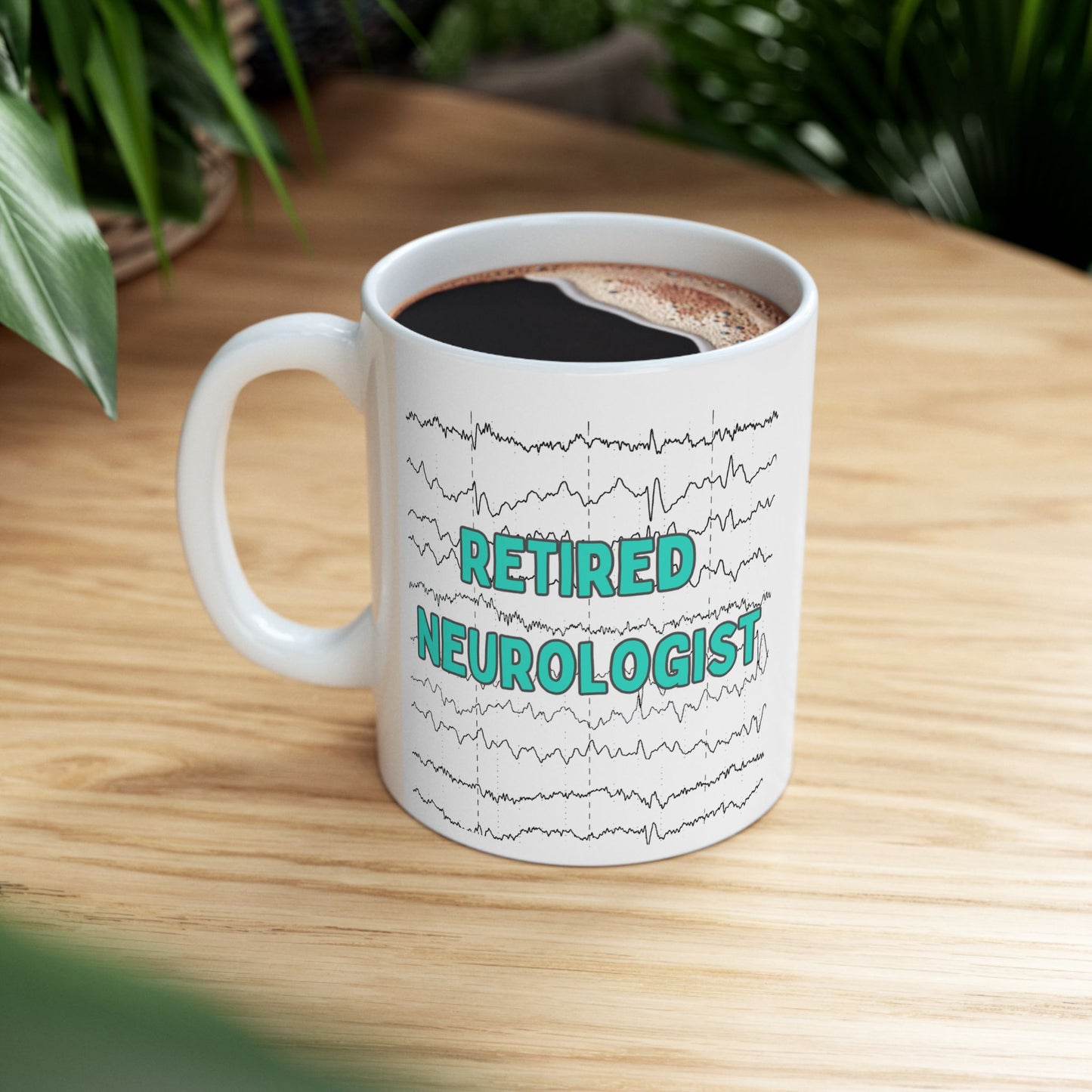 Retired Neurologist Coffee Mug, Neurology Retirement Gift, Funny Doctor Mug, Brain-Themed Gift for Neurologists, Medical Professional Farewell Present