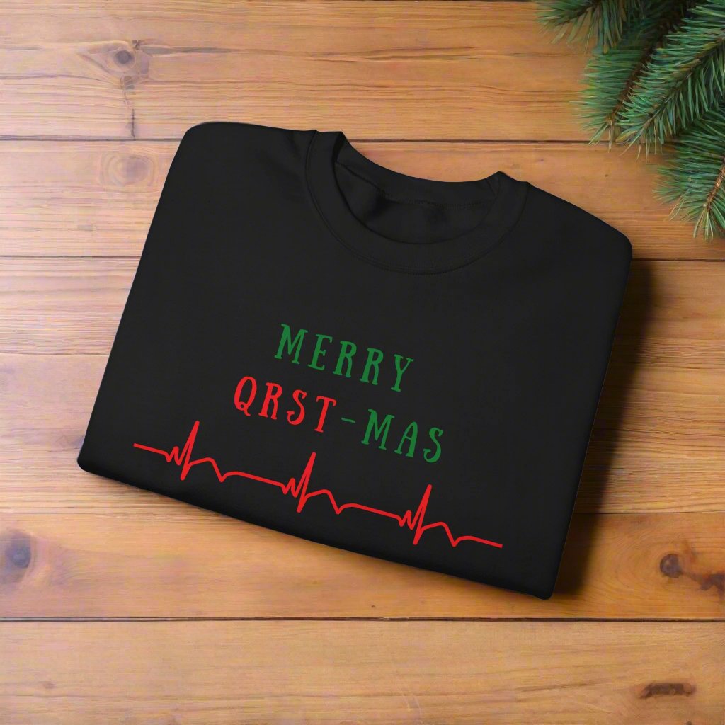 Cardiology Christmas Sweatshirt, Telemetry Nurse Holiday Gift, Cute Nurse Xmas Sweater, Cardiologist Christmas Gift, Heartbeat Print, Nursing Holiday Apparel