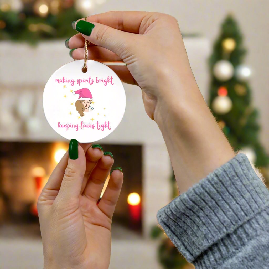 Med Spa, Medical Aesthetics Christmas ornament, Plastic Surgery ,Plastic surgeon, Facelift, Botox, Filler, holiday gift, medical humor, medical puns, doctor gift, nurse gift, Jingle bells