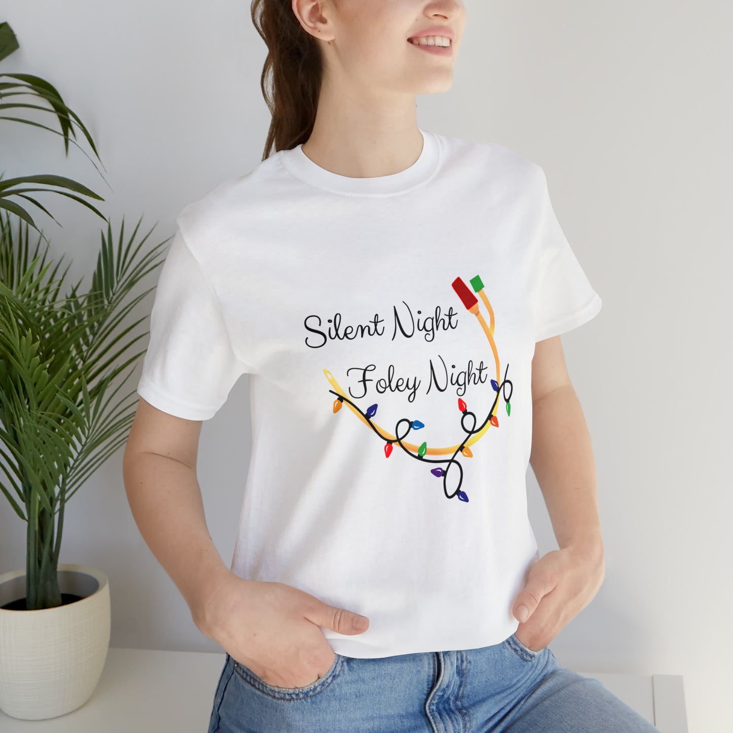 Funny urology christmas tee, Nurse Xmas holiday gift, Cute team shirts, medical humor, coworker appreciation, silent night foley night