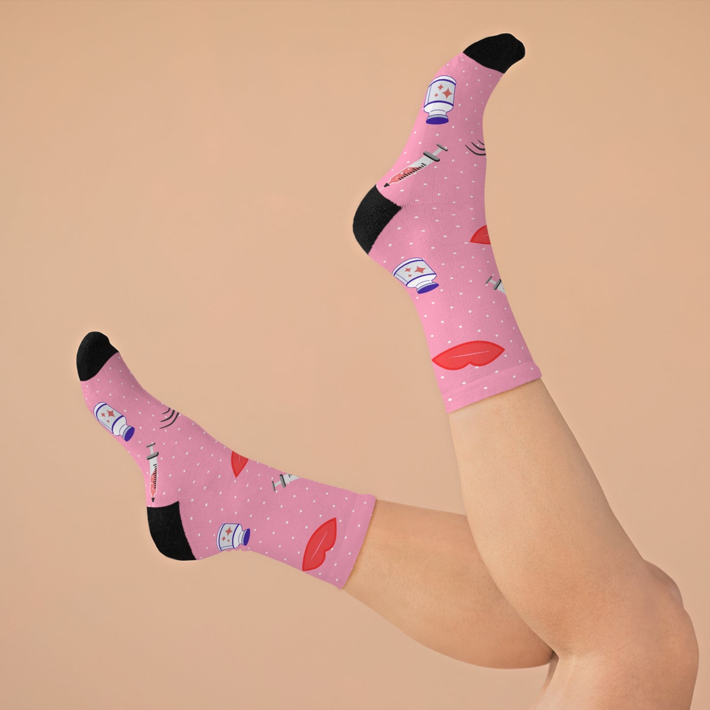 Med spa socks, aesthetic injector gift idea, botox injector, lip filler gift, plastic surgery doctor, nurse injector, beauty nurse, medical socks