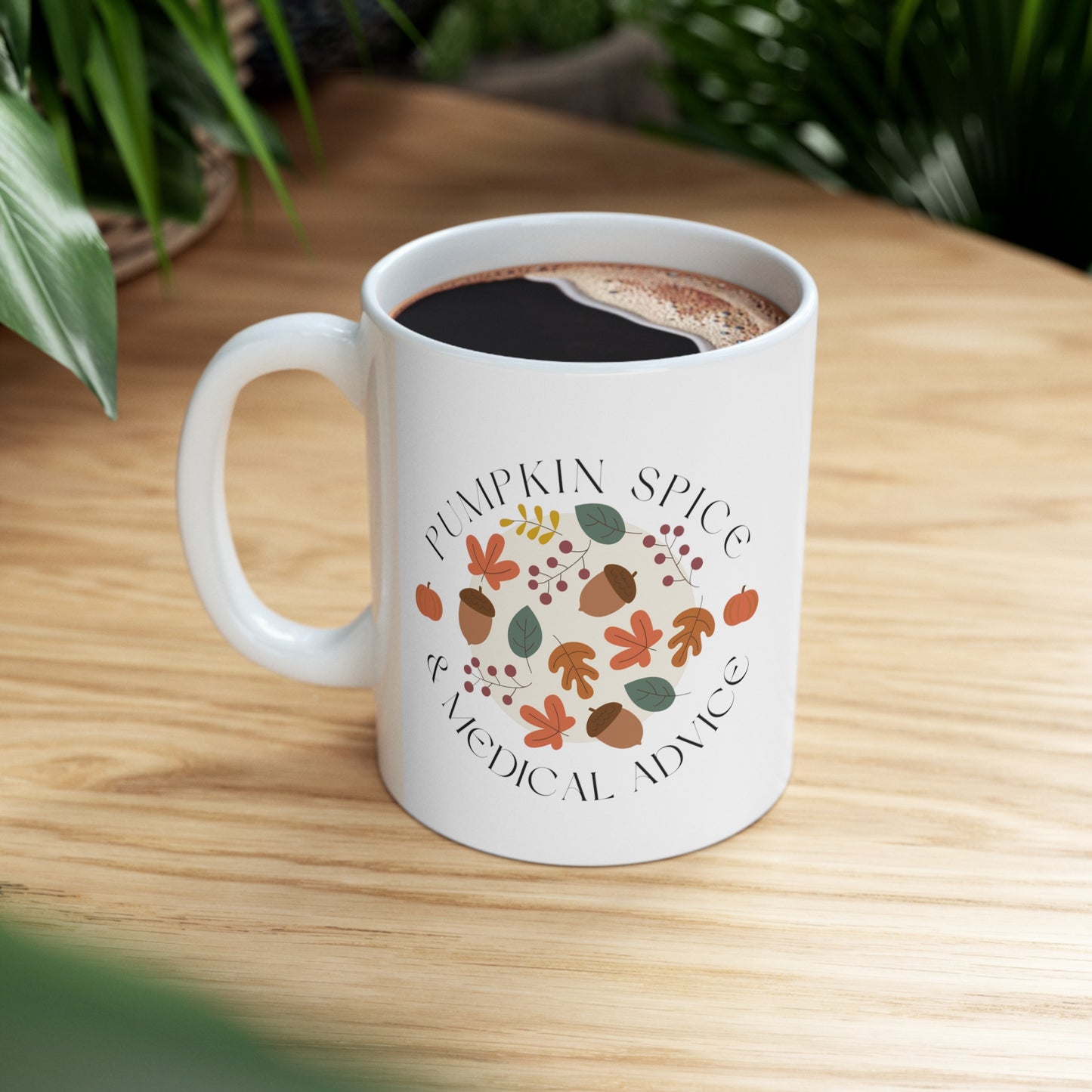 Nurse and Doctor fall holiday medical gift mug, Pumpkin spice & medical advice, resident holiday gift for surgeons, women in medicine, Autumn gift