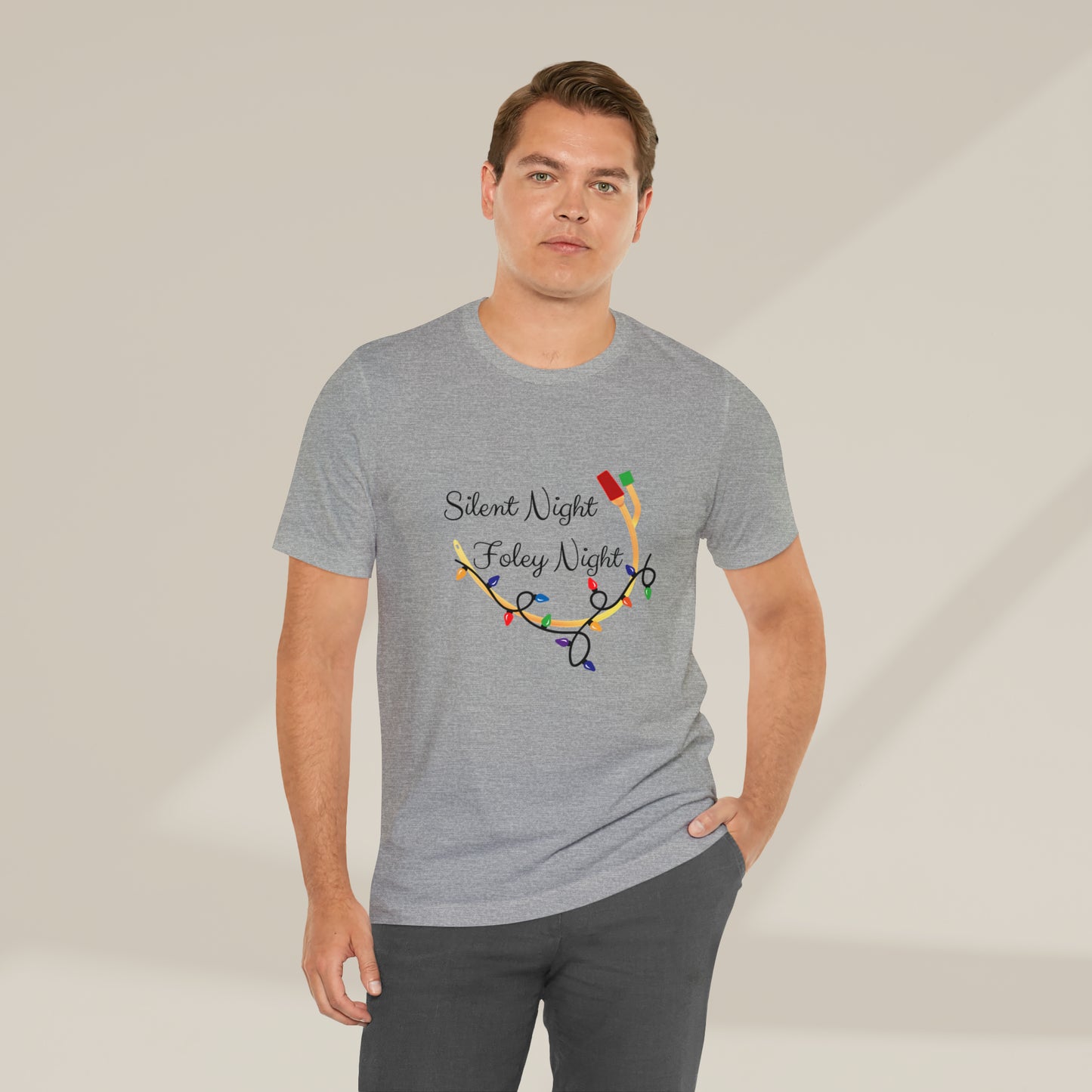 Funny urology christmas tee, Nurse Xmas holiday gift, Cute team shirts, medical humor, coworker appreciation, silent night foley night