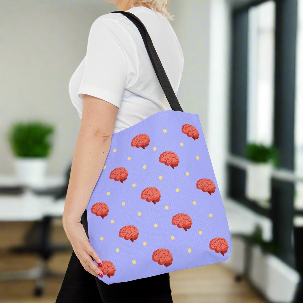 Brain tote bag, neurology, neurosurgery, Nurse, Doctor, surgeon, medical student, PA, NP gift.