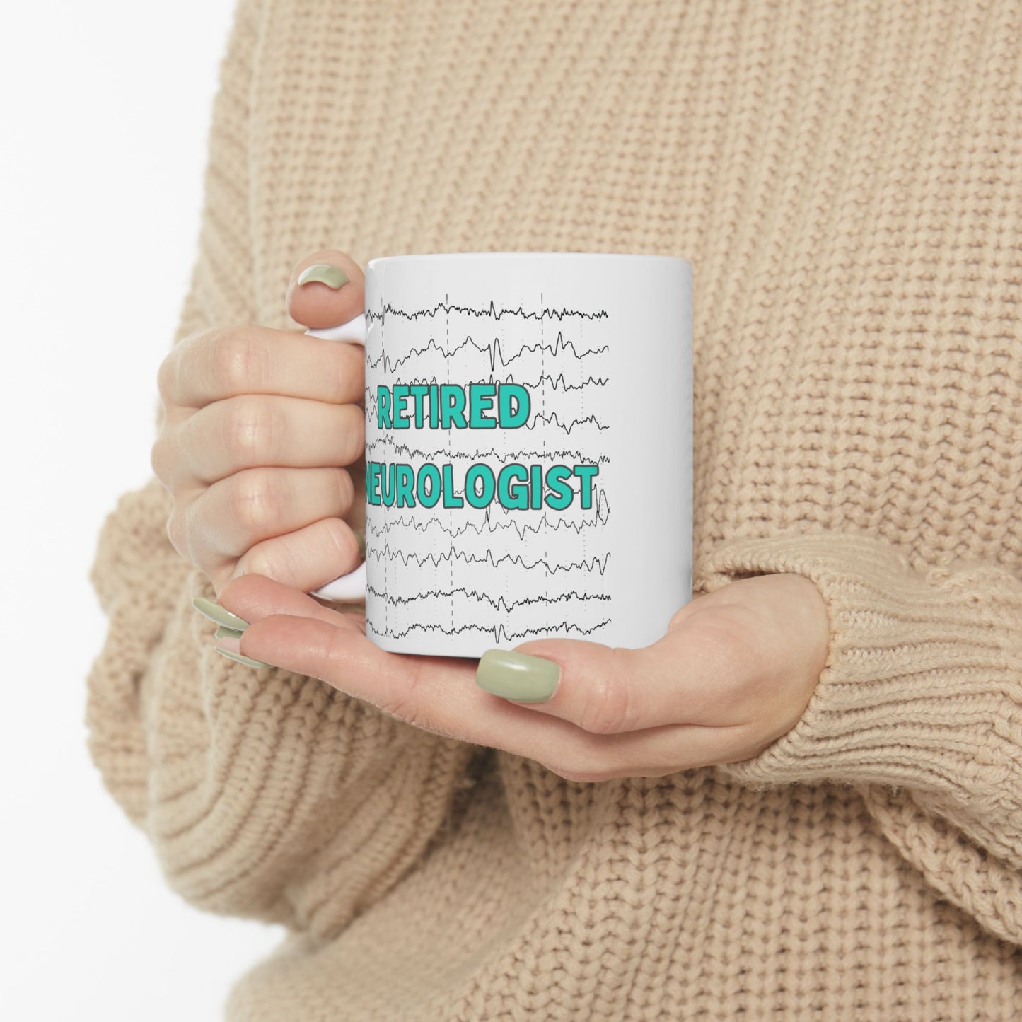 Retired Neurologist Coffee Mug, Neurology Retirement Gift, Funny Doctor Mug, Brain-Themed Gift for Neurologists, Medical Professional Farewell Present