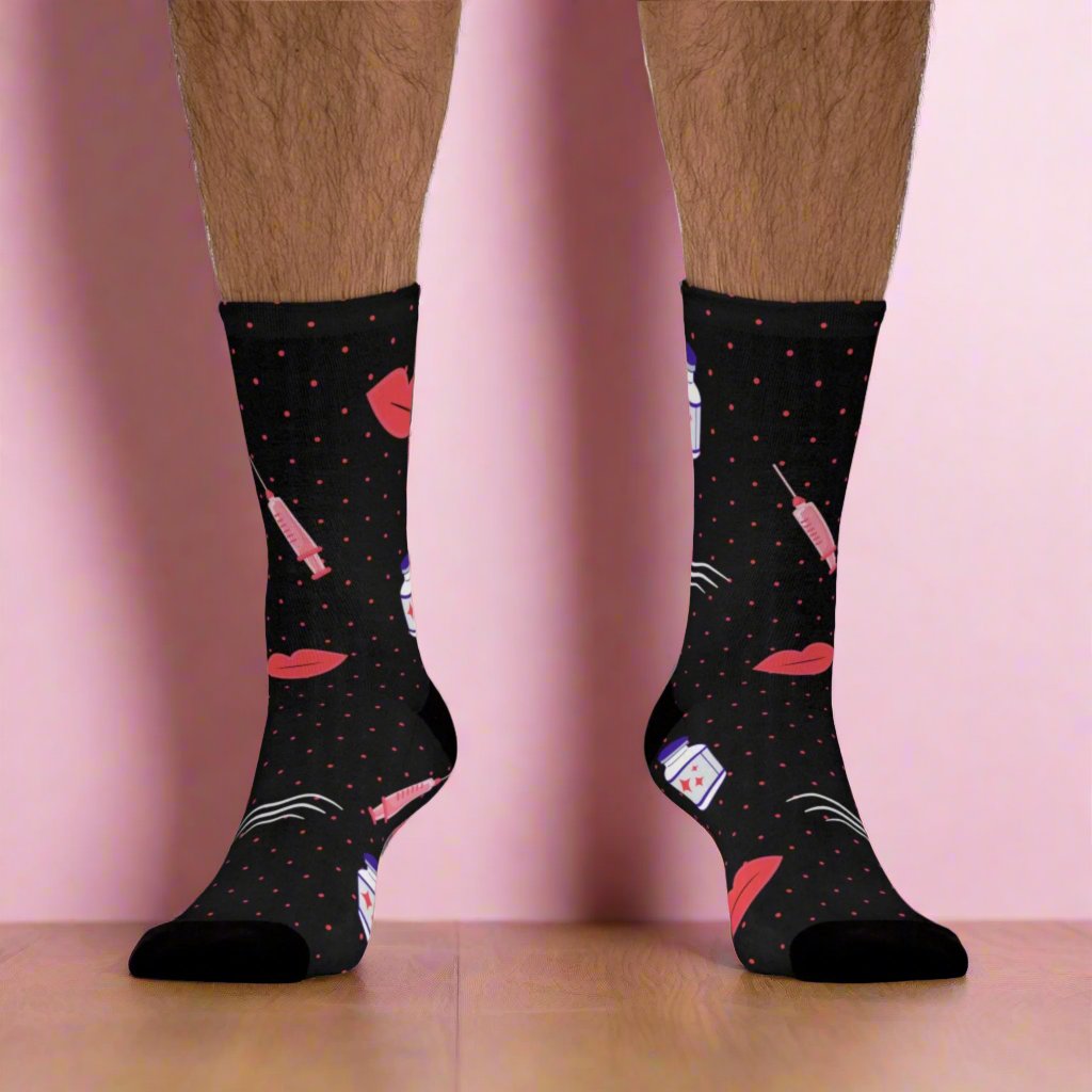 Med spa socks, gift for aesthetic injector gift idea, botox injector, lip filler gift, plastic surgery doctor, nurse injector, beauty nurse