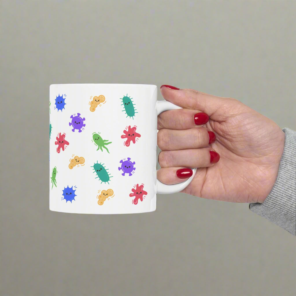 Cute Microbiology Mug, Funny Infectious Disease Doctor Gift, Microbiologist Coffee Cup, Lab Tech Gift, Science Teacher Mug, Medical Lab Science Gift