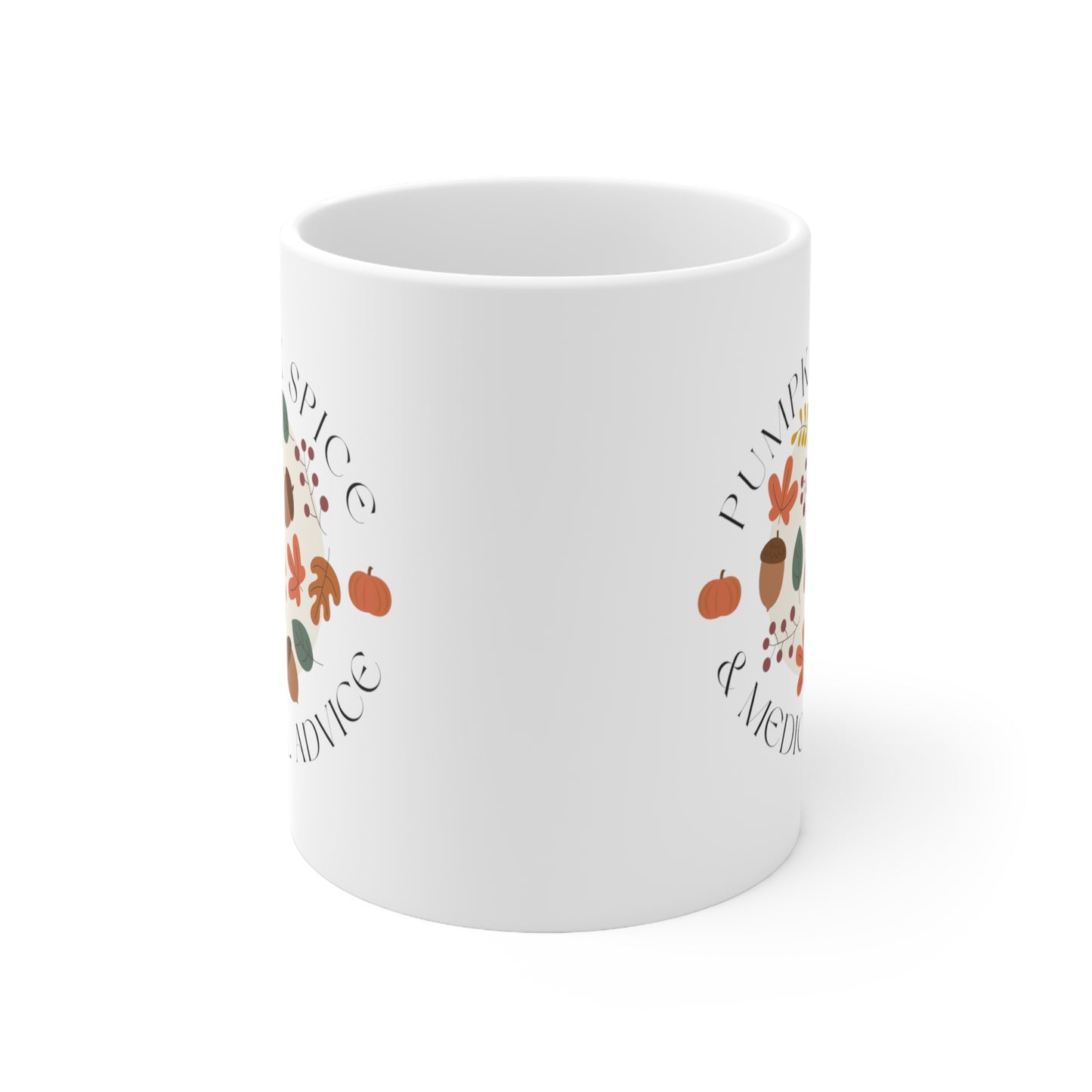 Nurse and Doctor fall holiday medical gift mug, Pumpkin spice & medical advice, resident holiday gift for surgeons, women in medicine, Autumn gift