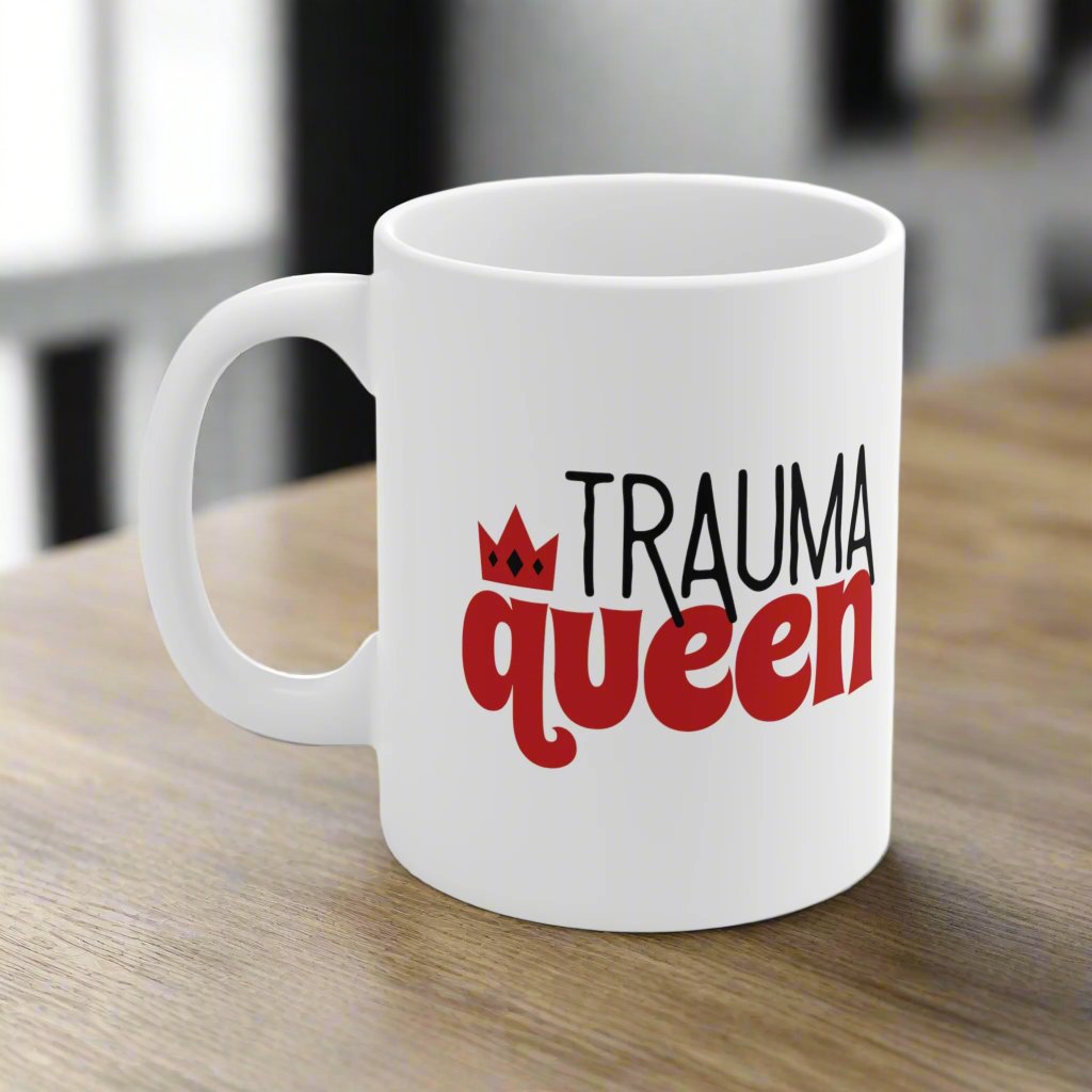 Trauma Queen, Trauma surgery gift, Trauma nurse, ER nurse, ER doctor, medical mug, Doctor mug, Nurse mug, medical student gift