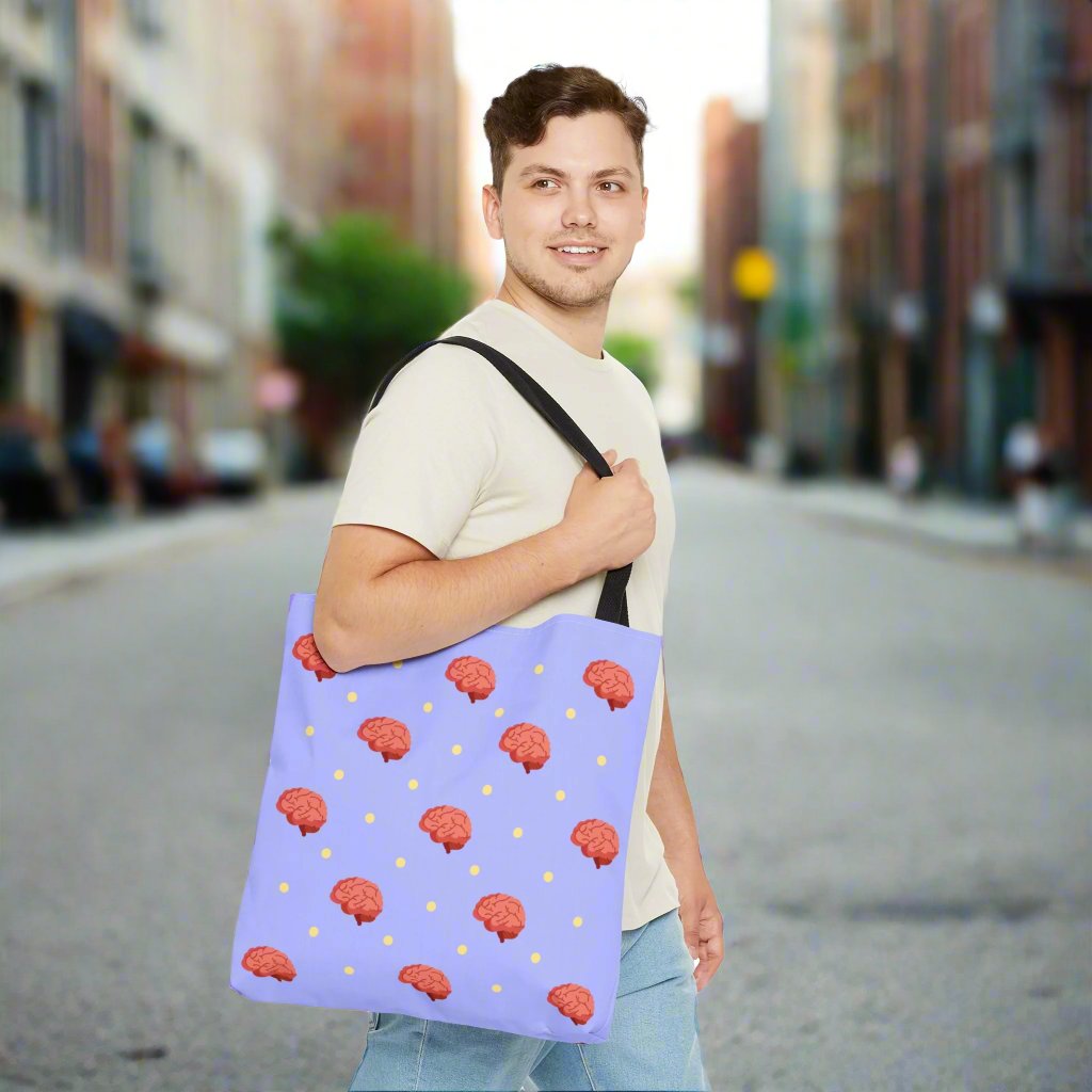 Brain tote bag, neurology, neurosurgery, Nurse, Doctor, surgeon, medical student, PA, NP gift.