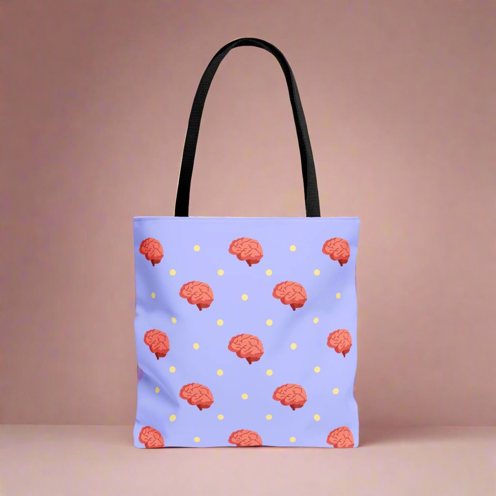 Brain tote bag, neurology, neurosurgery, Nurse, Doctor, surgeon, medical student, PA, NP gift.