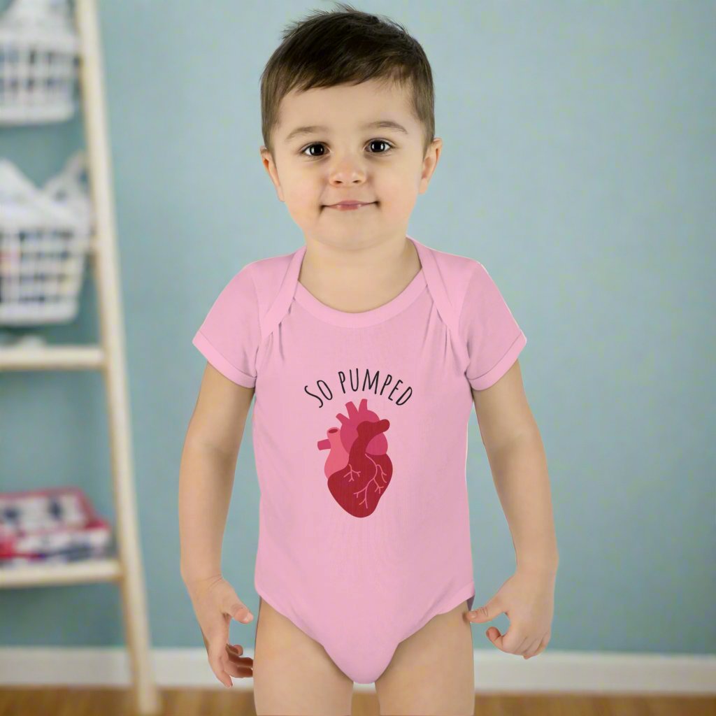 So pumped cardiology baby one piece, medical baby gift, heart doctor baby shower, healthcare baby shower, baby gift for cardiologist, cardiac nurse baby shower
