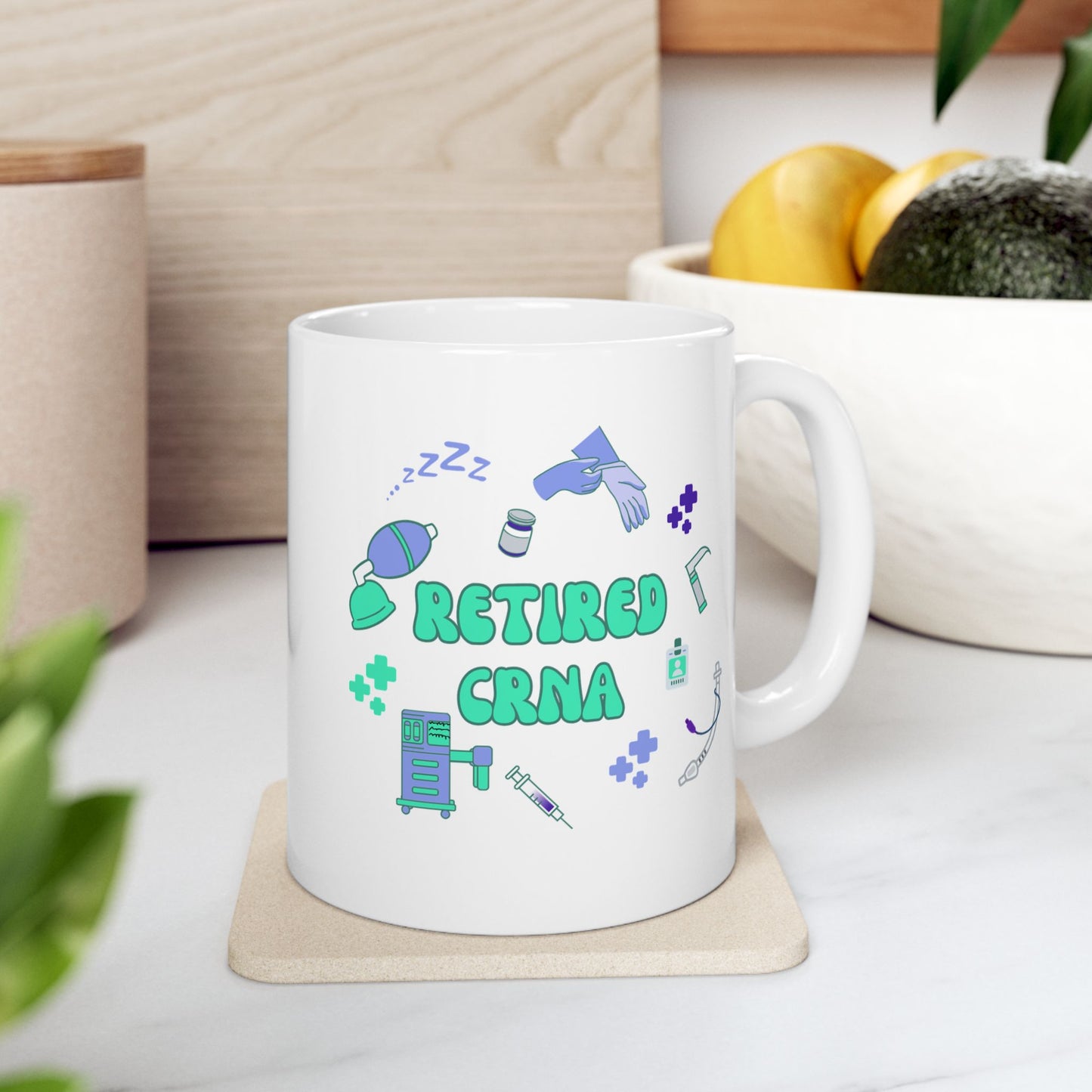 Retired CRNA Mug, Funny CRNA Retirement Gift, Nurse Anesthetist Coffee Mug, CRNA Appreciation Gift, Retirement Present for CRNA