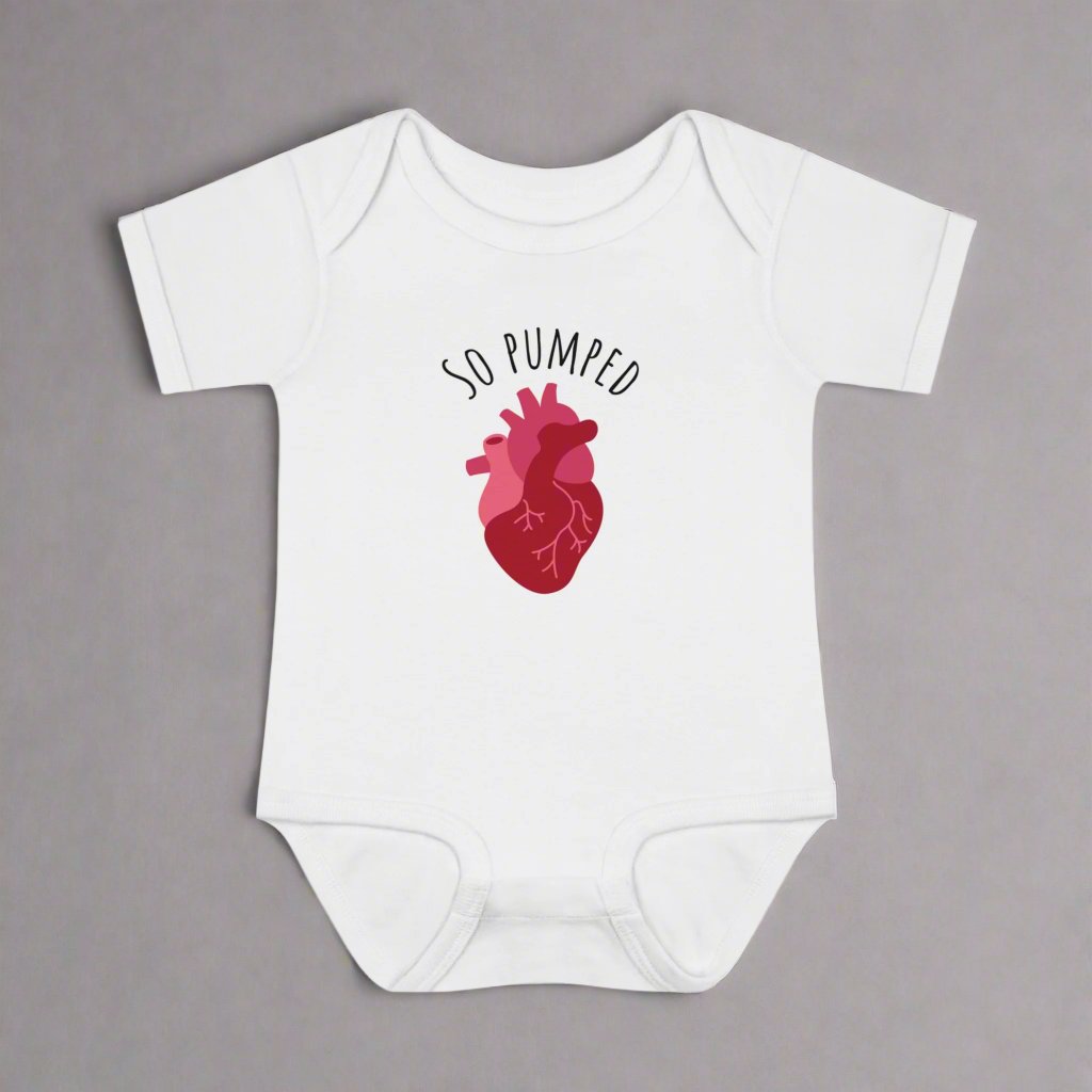 So pumped cardiology baby one piece, medical baby gift, heart doctor baby shower, healthcare baby shower, baby gift for cardiologist, cardiac nurse baby shower
