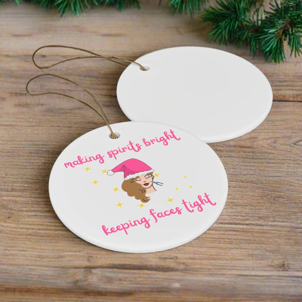 Med Spa, Medical Aesthetics Christmas ornament, Plastic Surgery ,Plastic surgeon, Facelift, Botox, Filler, holiday gift, medical humor, medical puns, doctor gift, nurse gift, Jingle bells