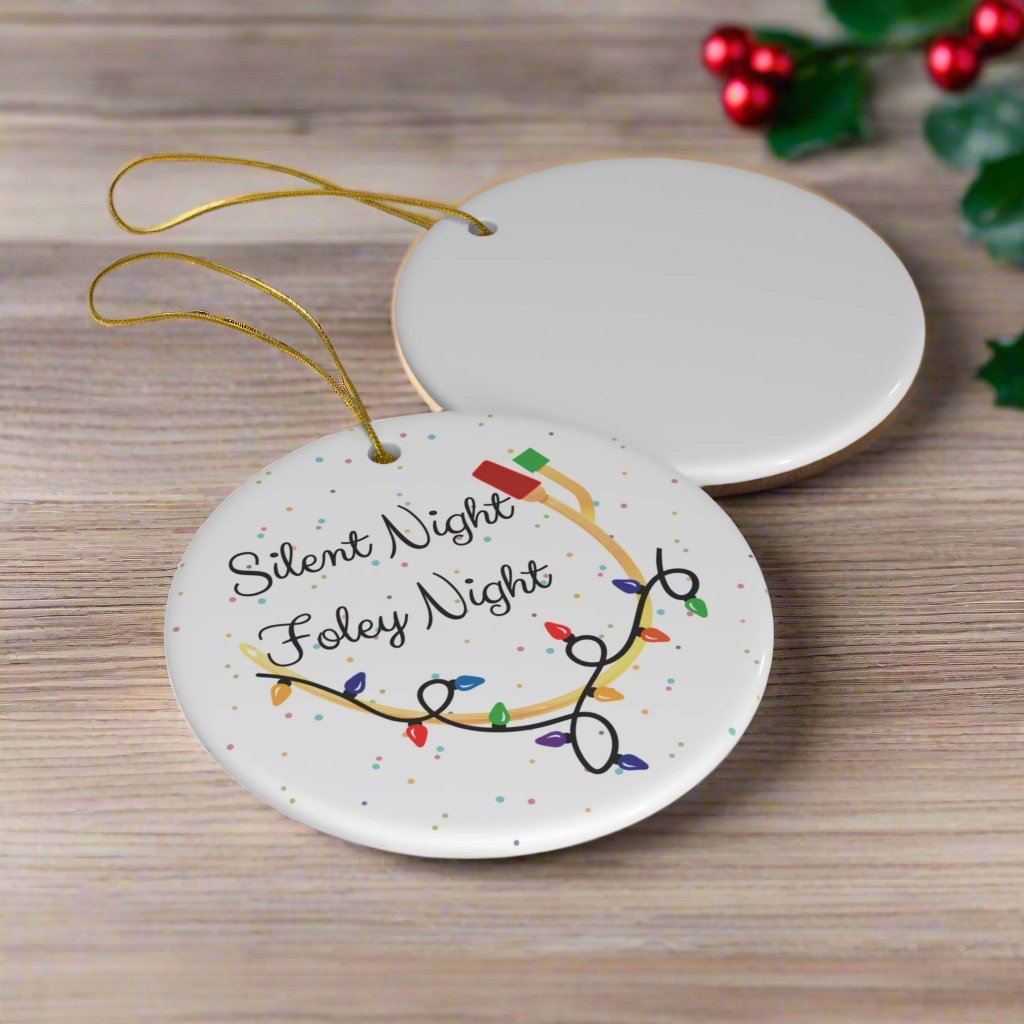 Urology Christmas ornament, foley, urologist holiday gift, urology humor, medical puns, doctor gift, nurse gift, silent night.
