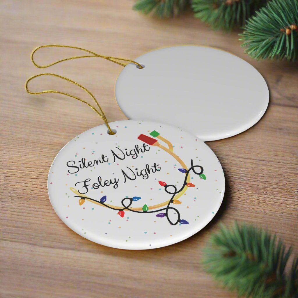 Urology Christmas ornament, foley, urologist holiday gift, urology humor, medical puns, doctor gift, nurse gift, silent night.