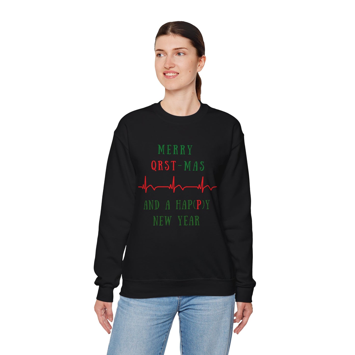 Cardiology Christmas Sweatshirt, Telemetry Nurse Holiday Gift, Cute Nurse Xmas Sweater, Cardiologist Christmas Gift, Heartbeat Print, Nursing Holiday Apparel