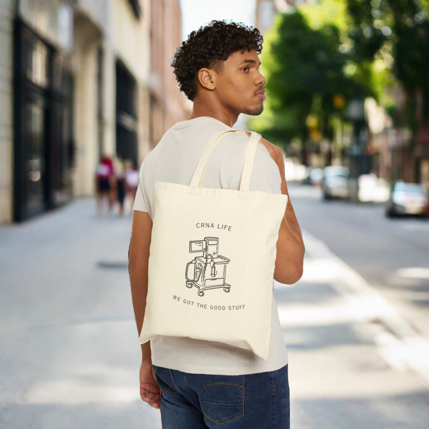CRNA tote bag, cute gift for new grad nurse anesthetist, anesthesia student, the good stuff, coworker gift, new grad nurse