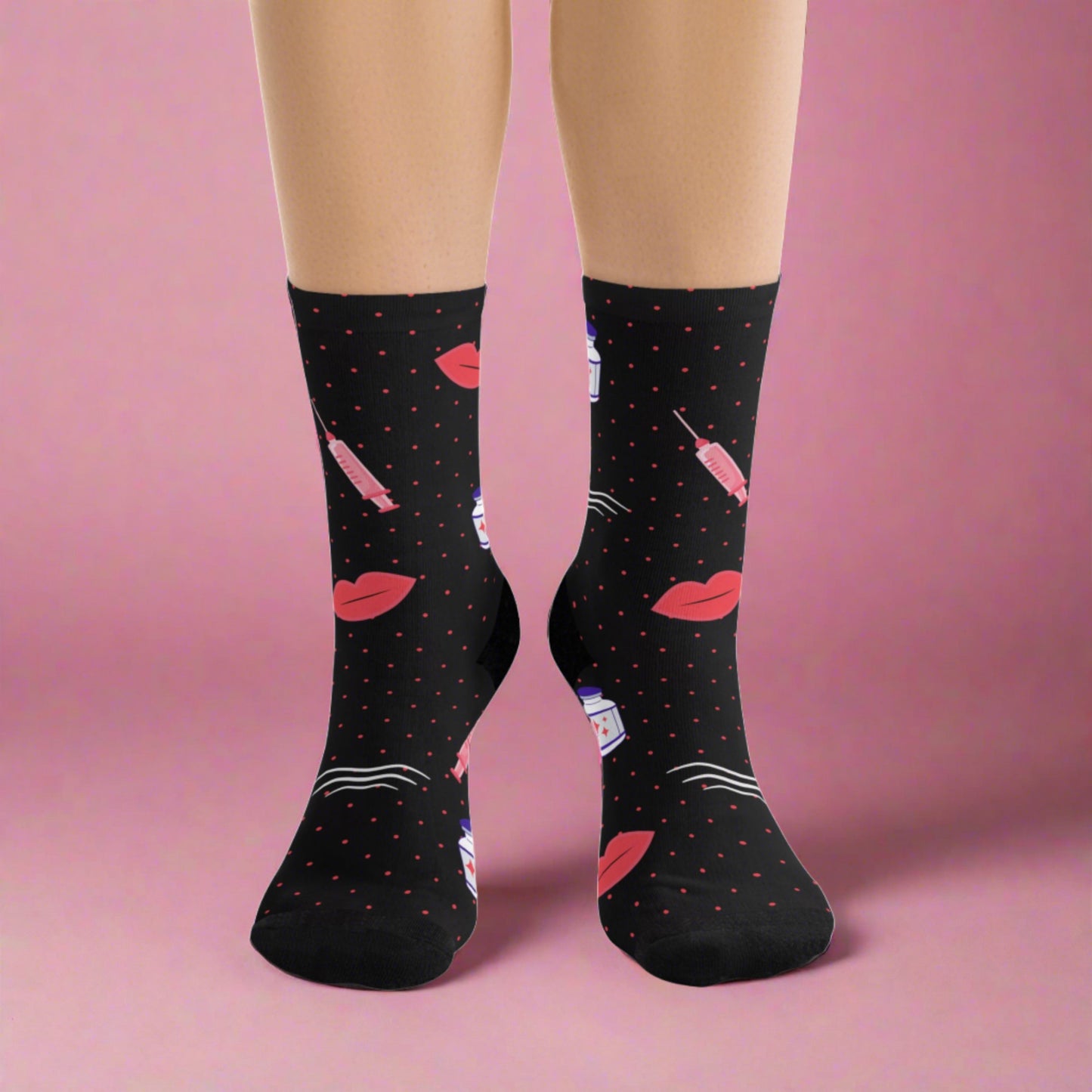 Med spa socks, gift for aesthetic injector gift idea, botox injector, lip filler gift, plastic surgery doctor, nurse injector, beauty nurse