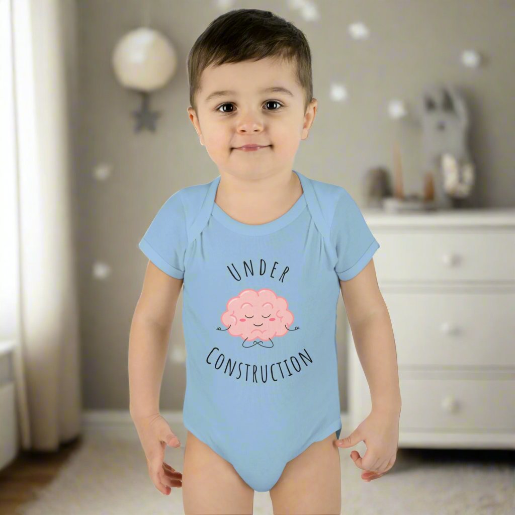 Cute Neurology baby gift, Brain under construction, doctor baby gift, Nurse baby gift, funny doctor baby gift, RN baby gift, coworker baby shower, Neuro doctor baby