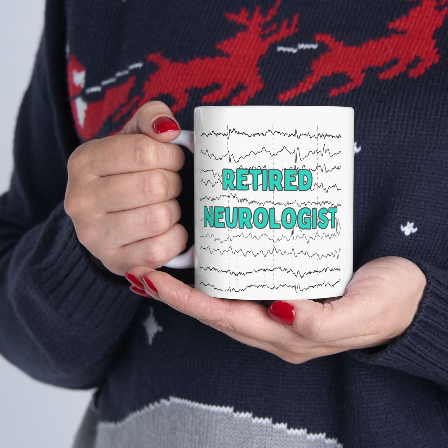 Retired Neurologist Coffee Mug, Neurology Retirement Gift, Funny Doctor Mug, Brain-Themed Gift for Neurologists, Medical Professional Farewell Present
