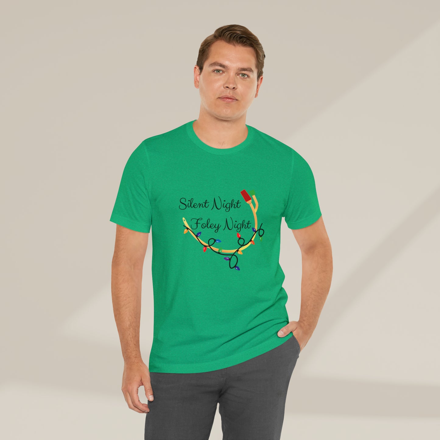 Funny urology christmas tee, Nurse Xmas holiday gift, Cute team shirts, medical humor, coworker appreciation, silent night foley night
