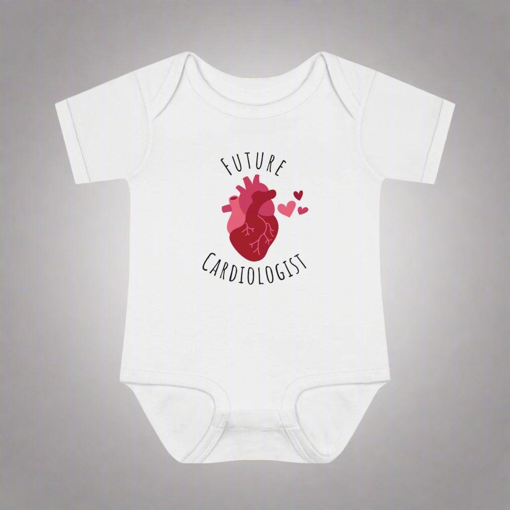 Future cardiologist baby one piece, medical baby gift, heart doctor baby shower, healthcare baby shower, baby gift for cardiology, cardiac nurse baby shower