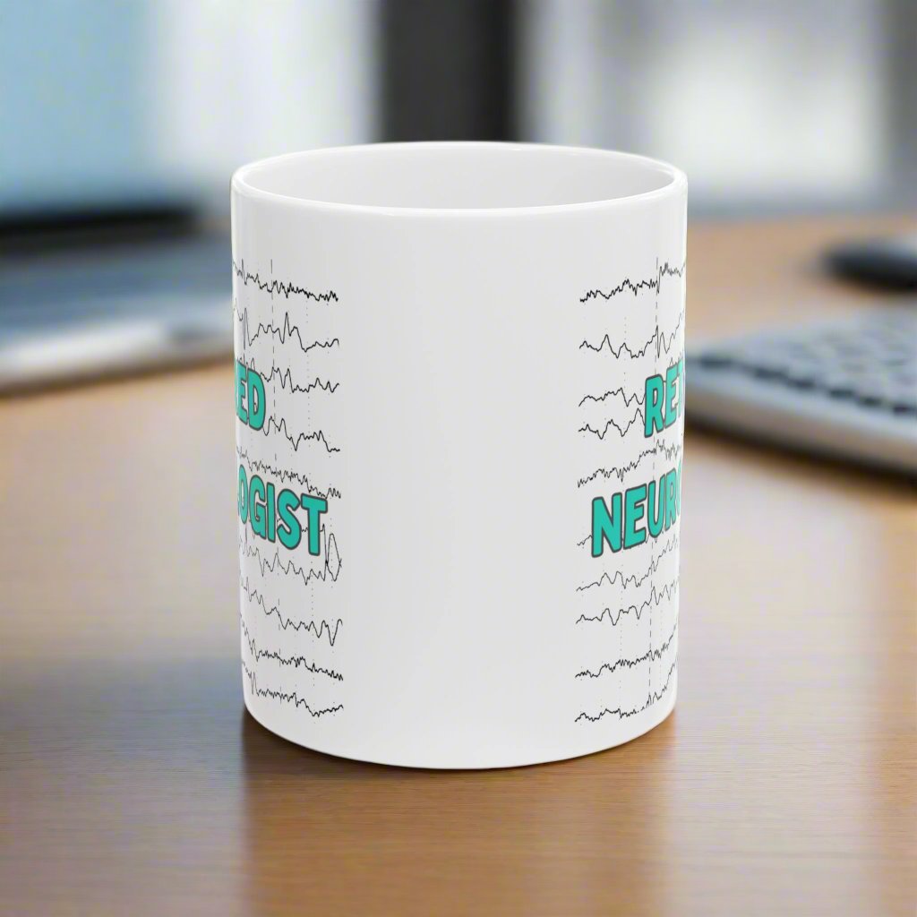 Retired Neurologist Coffee Mug, Neurology Retirement Gift, Funny Doctor Mug, Brain-Themed Gift for Neurologists, Medical Professional Farewell Present