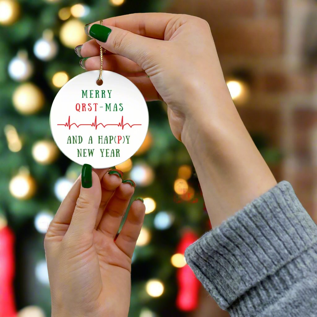 Cardiology Christmas Ornament - Nurse Xmas Gift, Cardiologist Doctor Holiday Gift, Heart Surgery Ornament, Medical Humor, Cardiac Nurse Ornament Exchange, Heart-Themed Coworker Gift