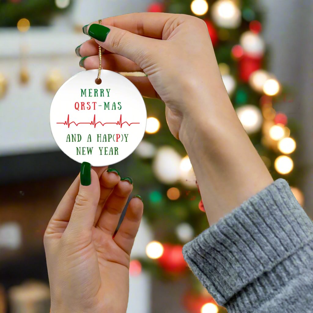 Cardiology Christmas Ornament - Nurse Xmas Gift, Cardiologist Doctor Holiday Gift, Heart Surgery Ornament, Medical Humor, Cardiac Nurse Ornament Exchange, Heart-Themed Coworker Gift
