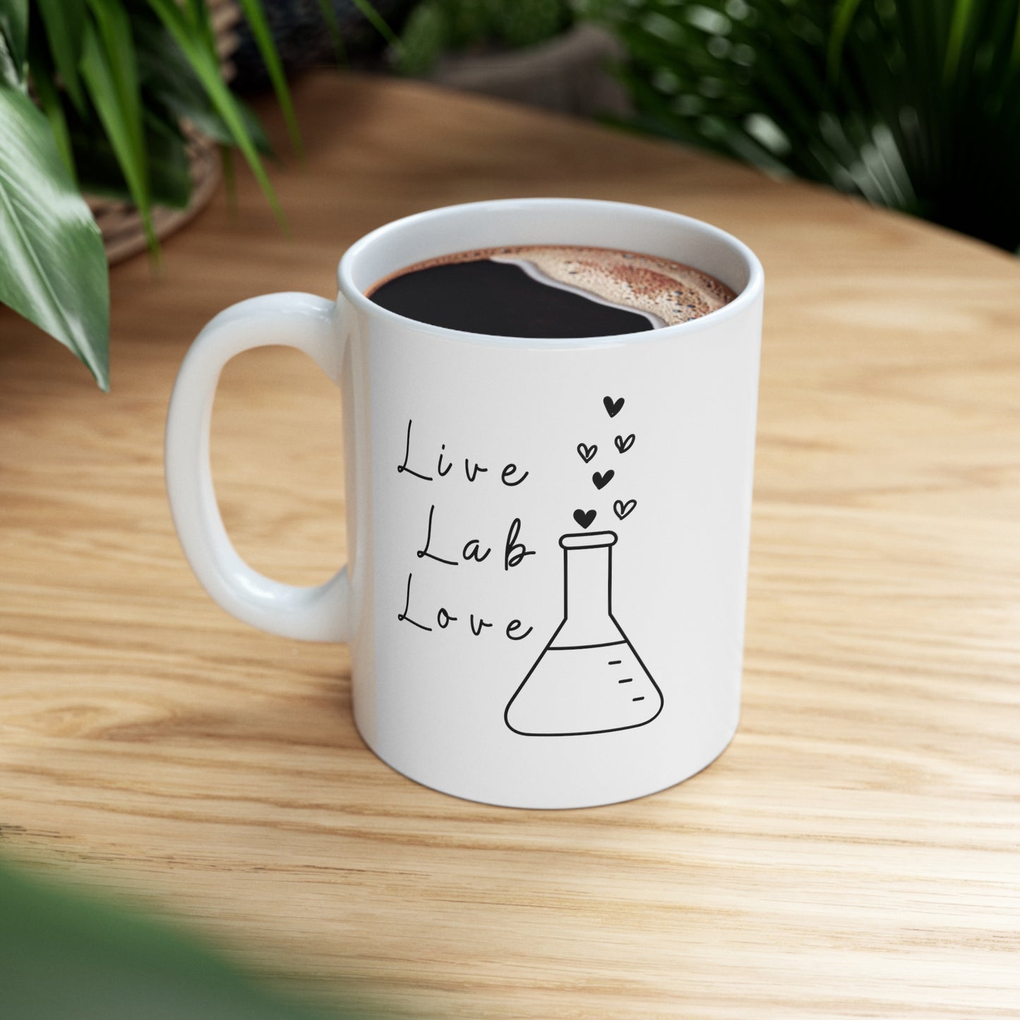Live Lab Love mug, Lab tech gift, Research humor, Medical research, Women in chemistry, women in science, laboratory, medical humor