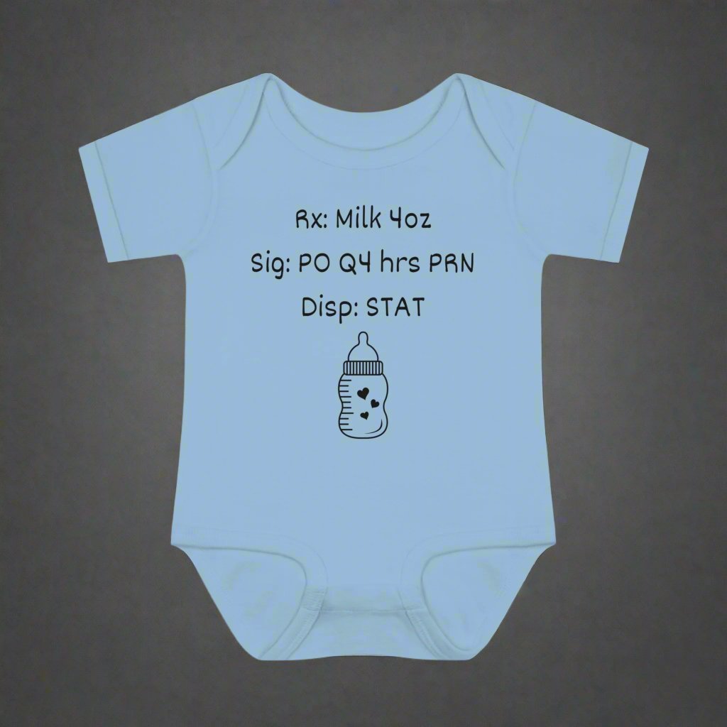 Pharmacist baby gift, Baby milk Rx bodysuit, medical baby gift, doctor baby shower, pharm tech baby, healthcare baby shower, baby gift for coworker.