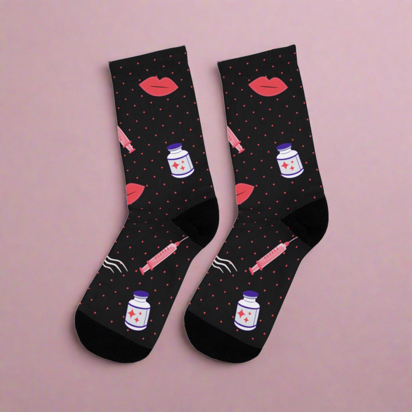 Med spa socks, gift for aesthetic injector gift idea, botox injector, lip filler gift, plastic surgery doctor, nurse injector, beauty nurse