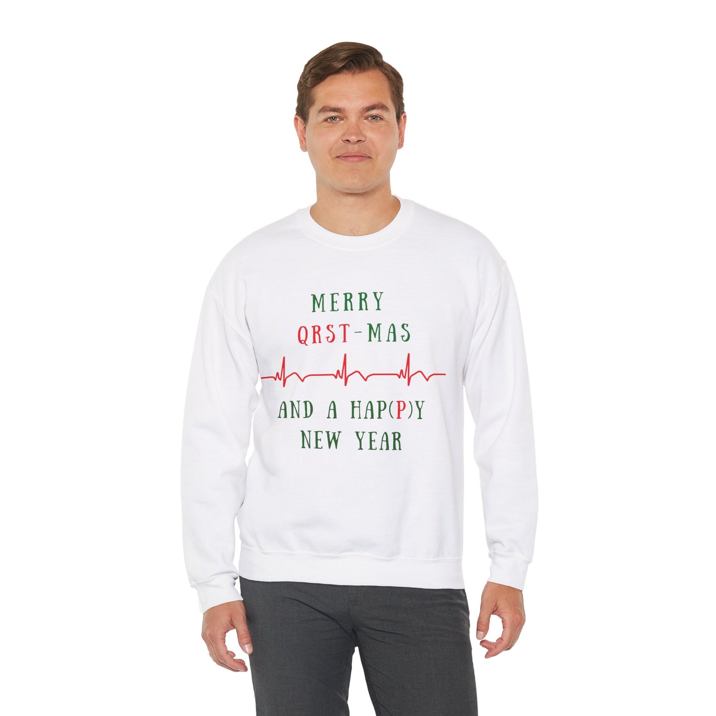 Cardiology Christmas Sweatshirt, Telemetry Nurse Holiday Gift, Cute Nurse Xmas Sweater, Cardiologist Christmas Gift, Heartbeat Print, Nursing Holiday Apparel