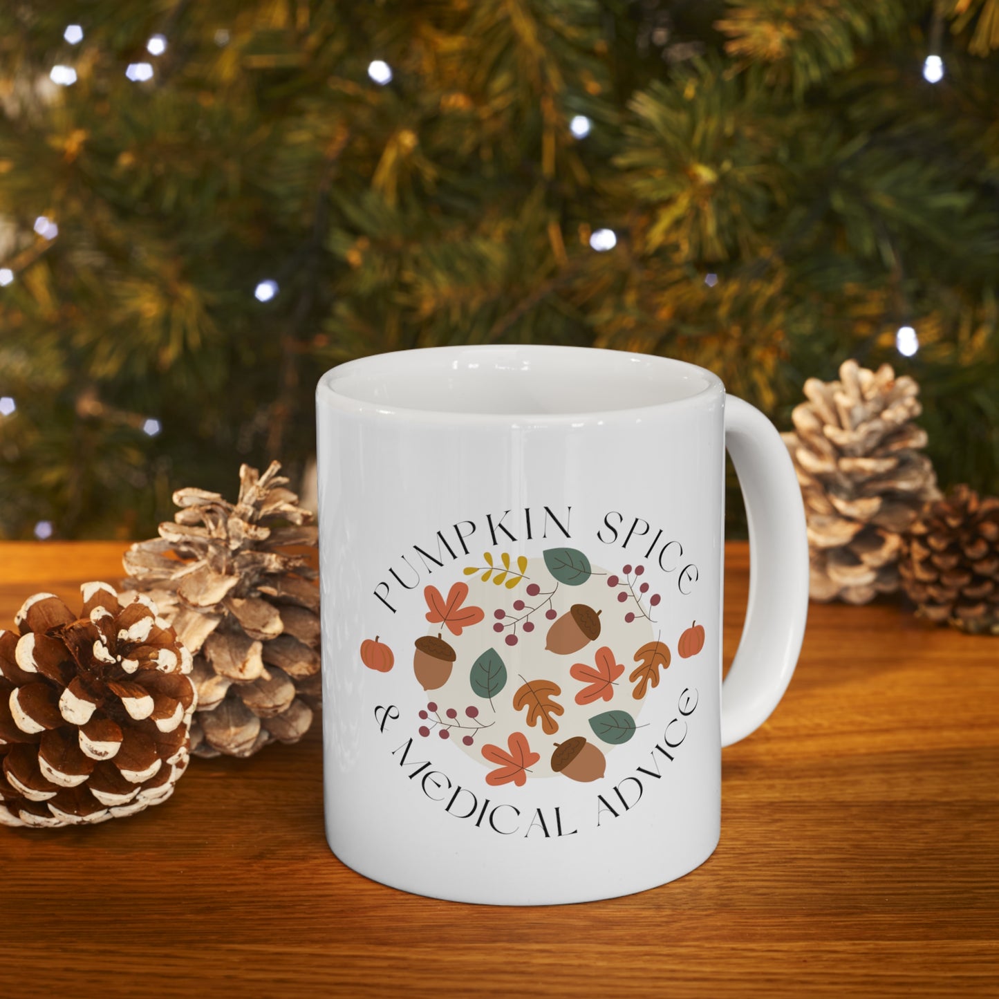 Nurse and Doctor fall holiday medical gift mug, Pumpkin spice & medical advice, resident holiday gift for surgeons, women in medicine, Autumn gift