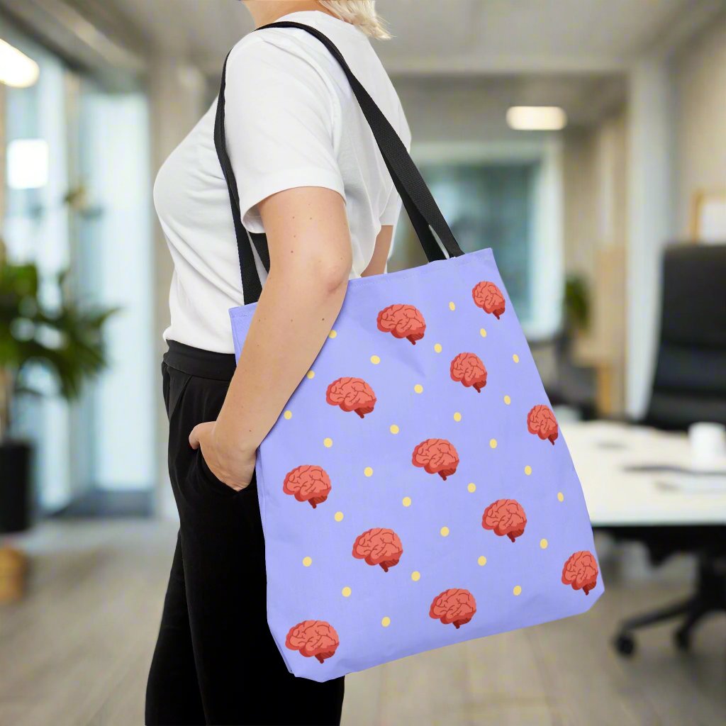 Brain tote bag, neurology, neurosurgery, Nurse, Doctor, surgeon, medical student, PA, NP gift.