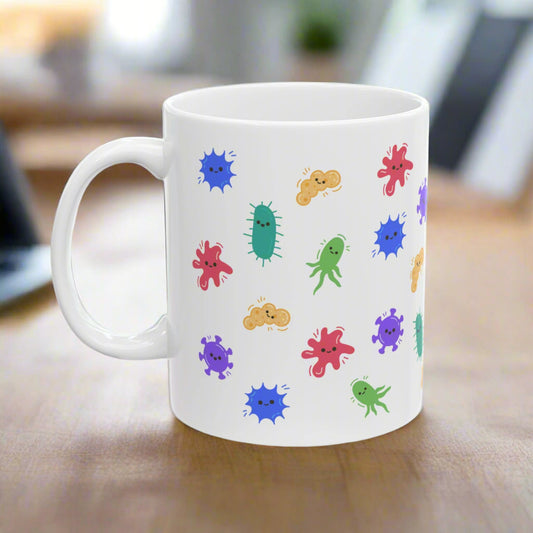 Cute Microbiology Mug, Funny Infectious Disease Doctor Gift, Microbiologist Coffee Cup, Lab Tech Gift, Science Teacher Mug, Medical Lab Science Gift