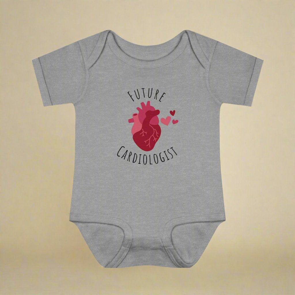 Future cardiologist baby one piece, medical baby gift, heart doctor baby shower, healthcare baby shower, baby gift for cardiology, cardiac nurse baby shower