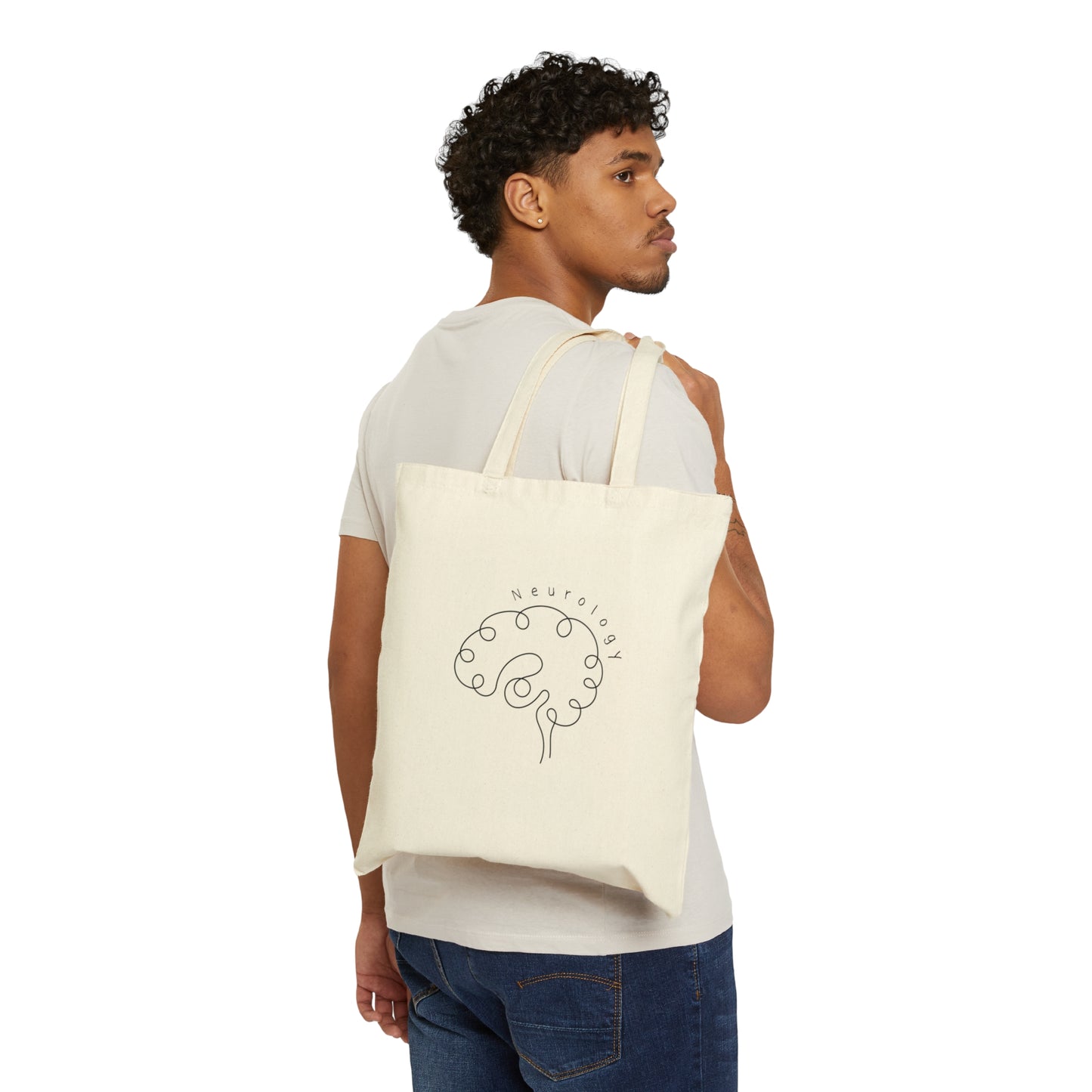 Minimalist Neurology work Tote Bag Cute Brain Graduation gift for Neurologist Anatomical present for Doctor